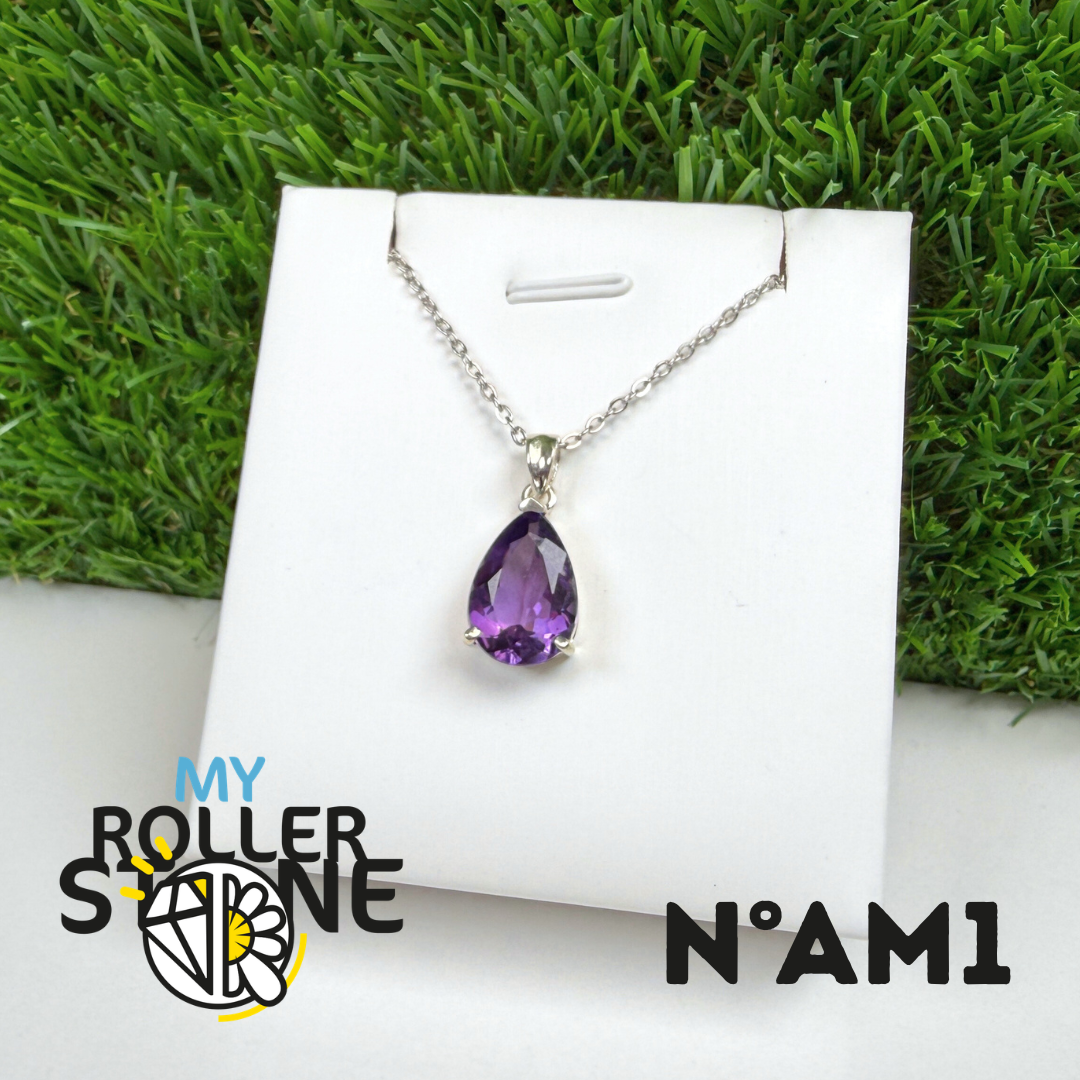 Pendentif Améthyste Facettée Du Brésil (BAIA) #AM1