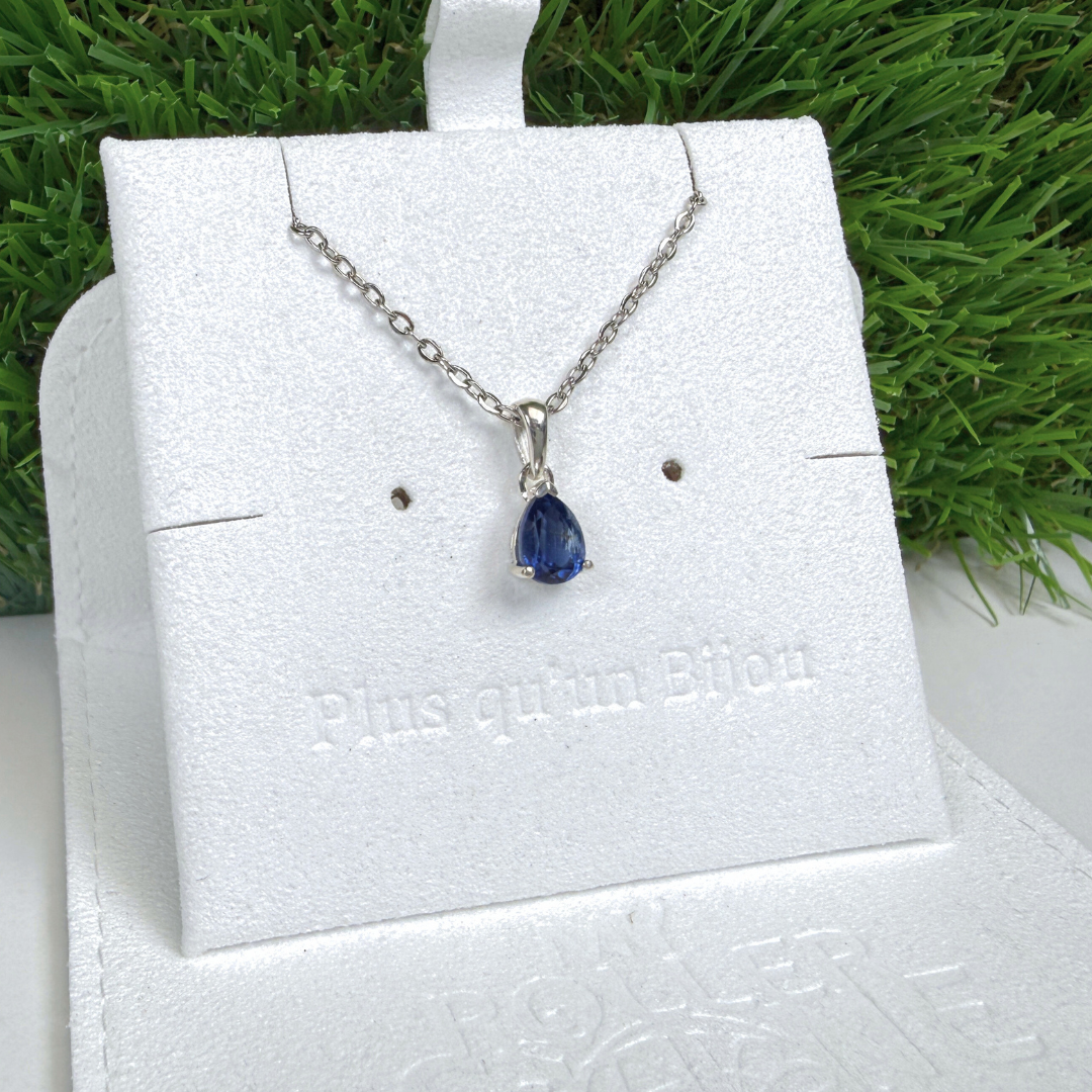 Pendentif Solitaire Kyanite Poire