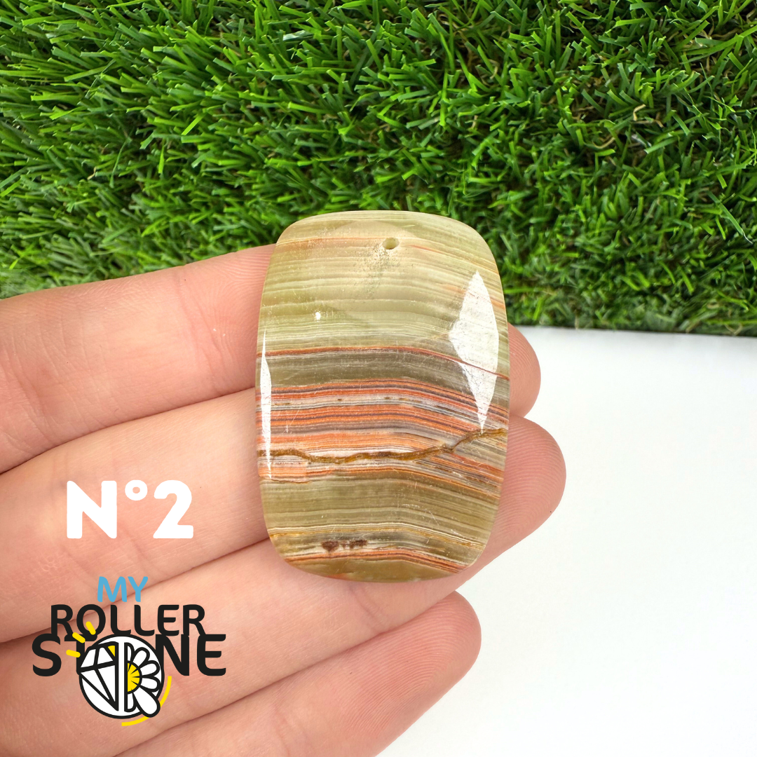 Pendentif Calcite Verte 5A Percé