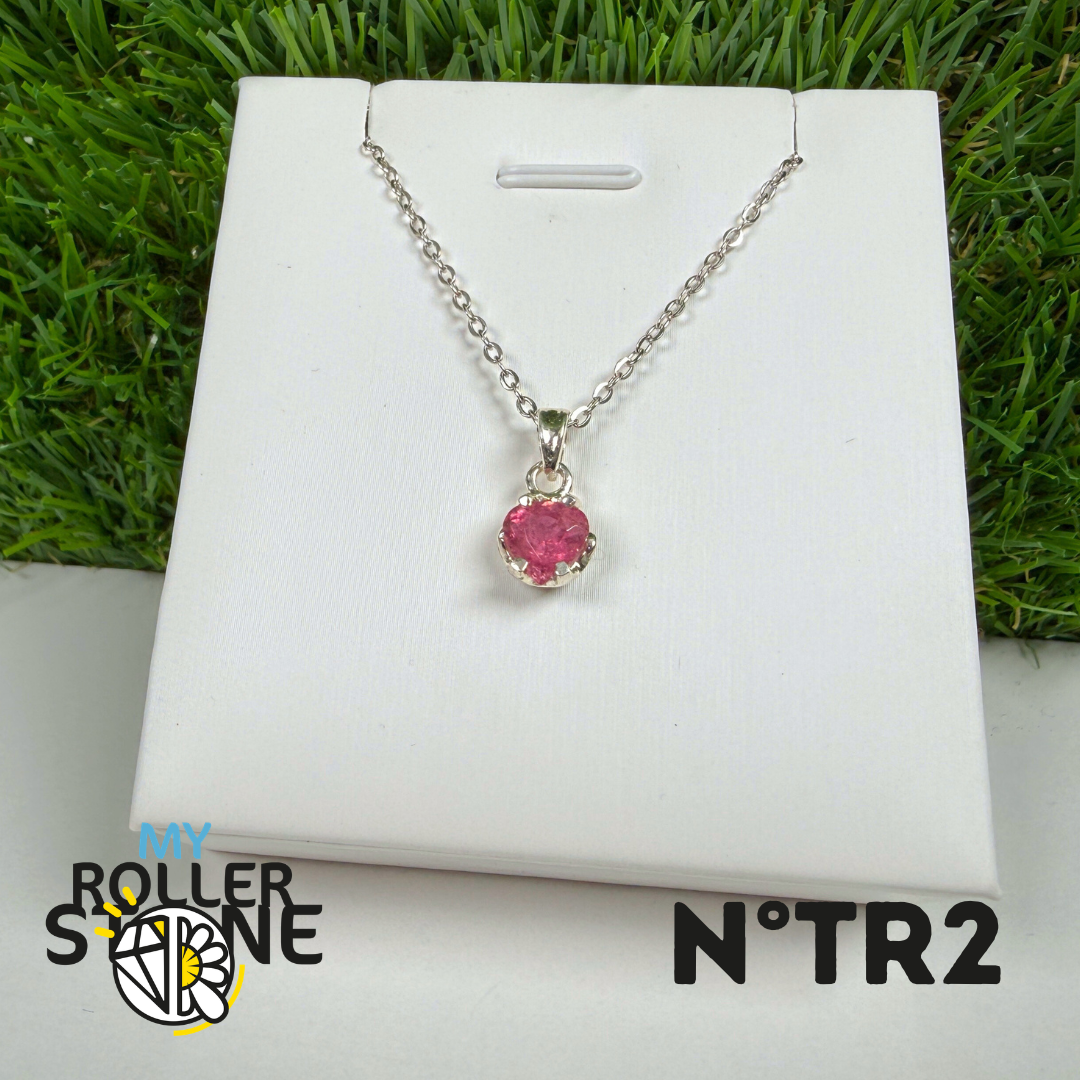 Pendentif Tourmaline Rose (Rubellite) – Argent 925- #2