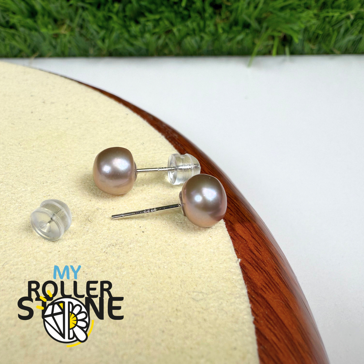 Boucles d’Oreilles Argent 925 Perles d’Eau Douce "violette"