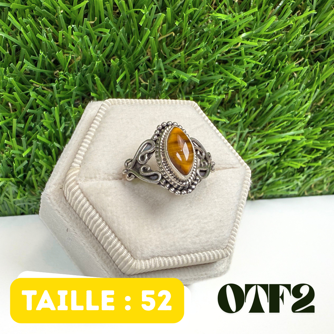Bague Oeil De Tigre Argent #OTF2