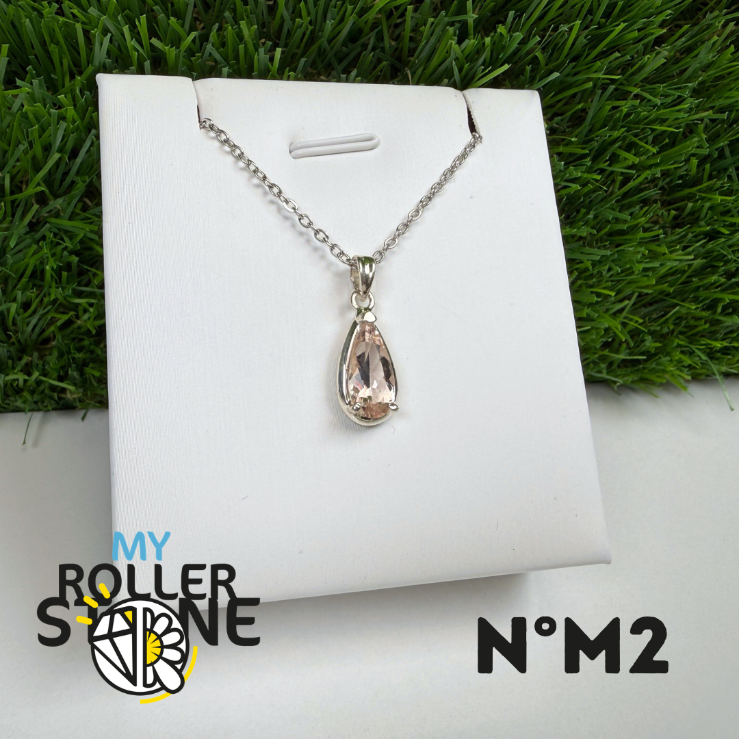 Pendentif Morganite Argent 925 #M2
