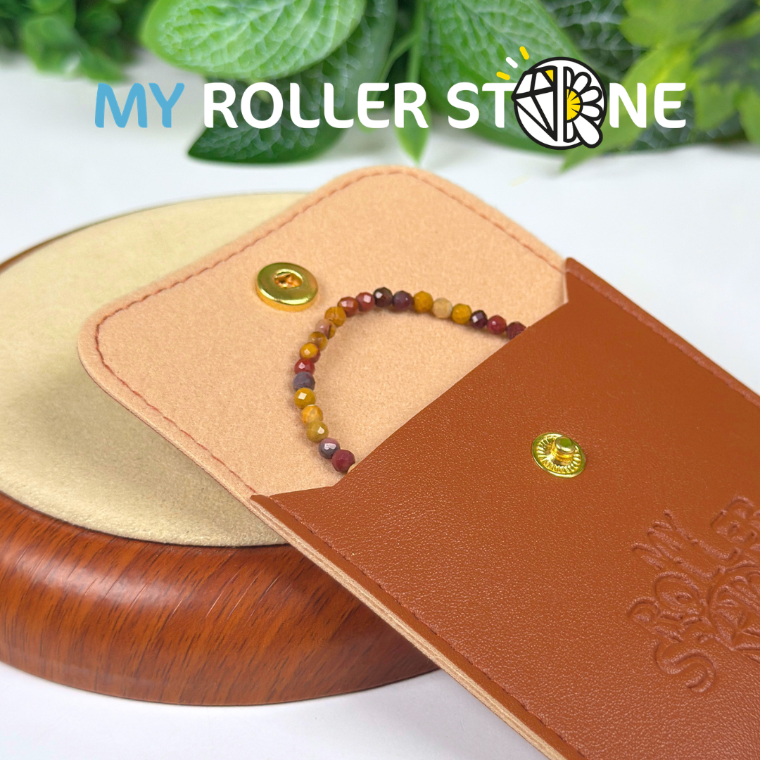 Bracelet Jaspe Mookaïte fermoir Argent