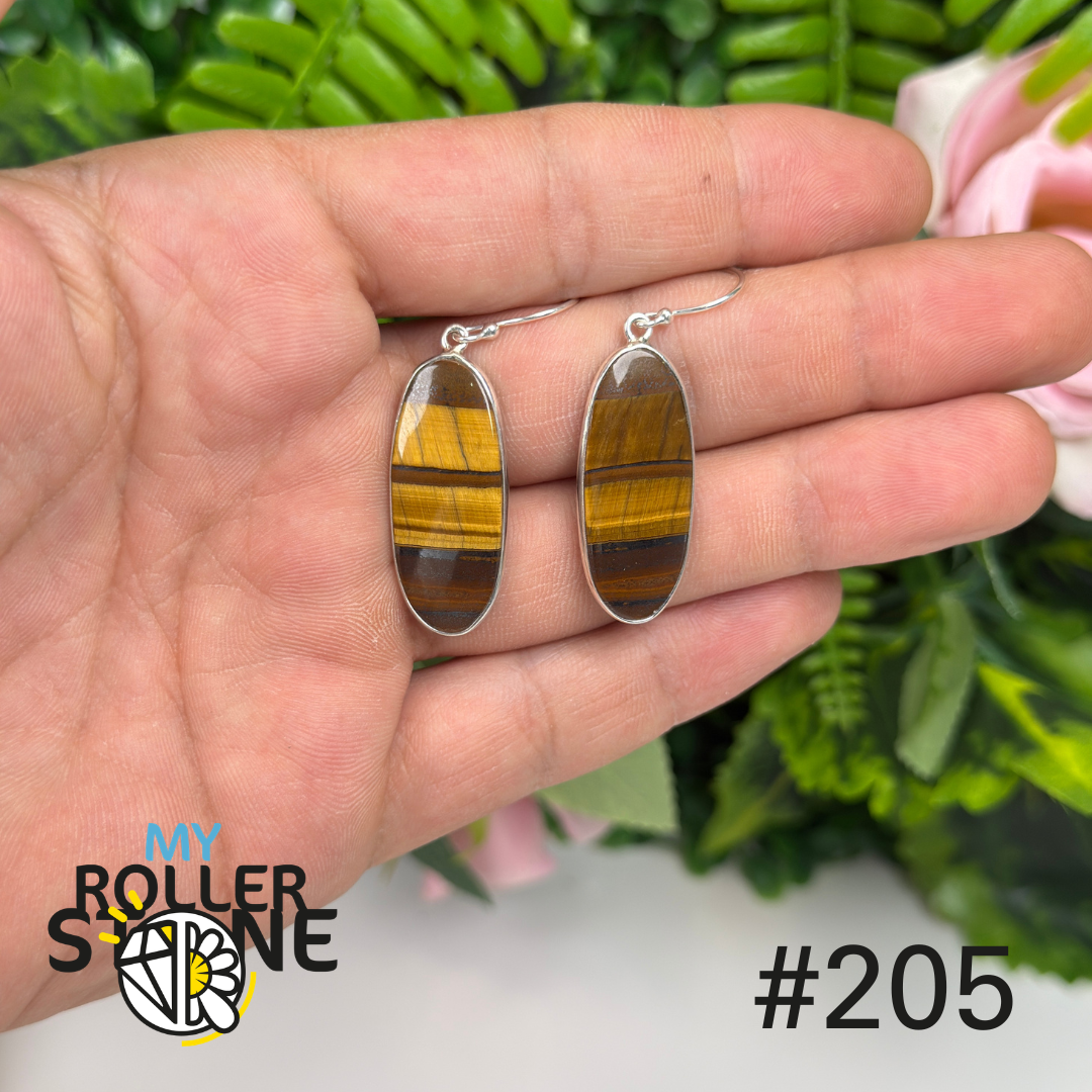 Boucles d’oreilles argent 925 œil de fer #E205