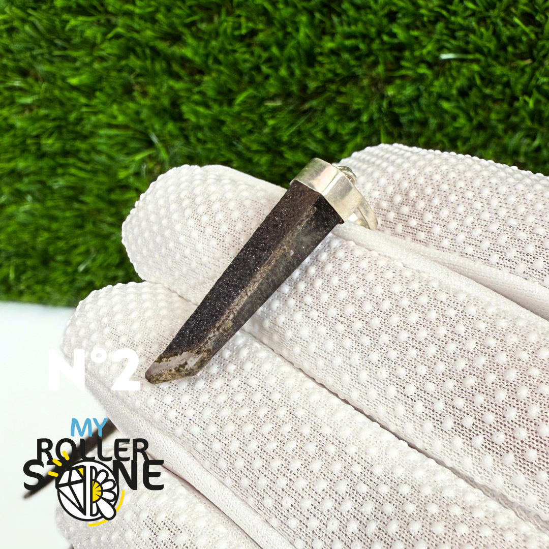 Pendentif Quartz Lithium et Argent