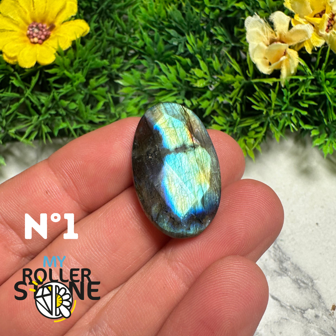 Cabochon Labradorite forme Libre Facettée