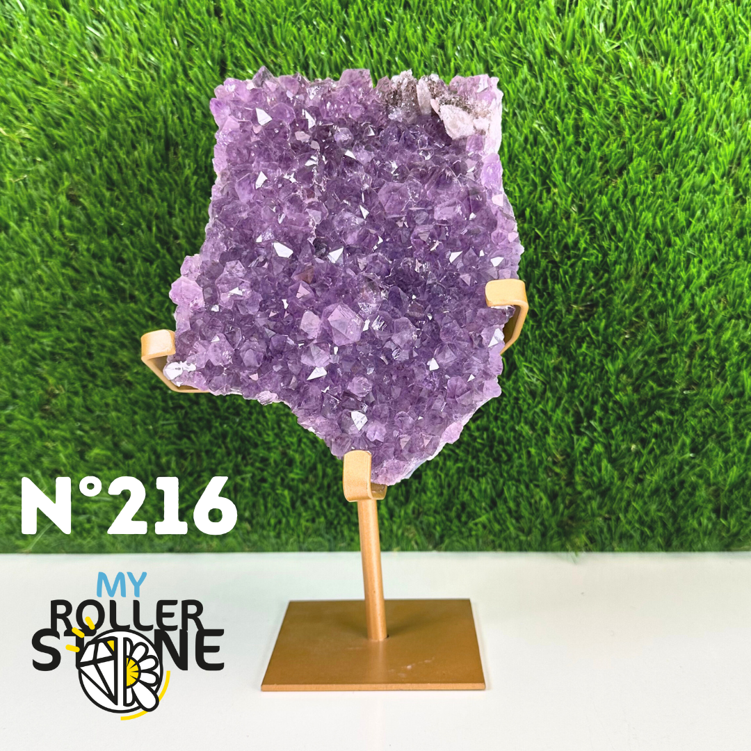 Druze Améthyste sur support métal #216