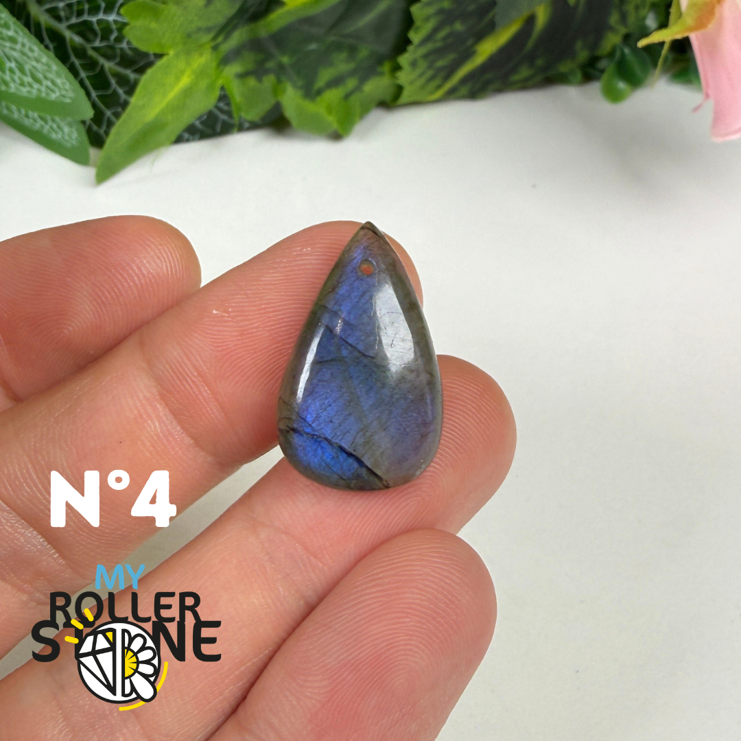 Pendentif Labradorite blue fire percé 5A