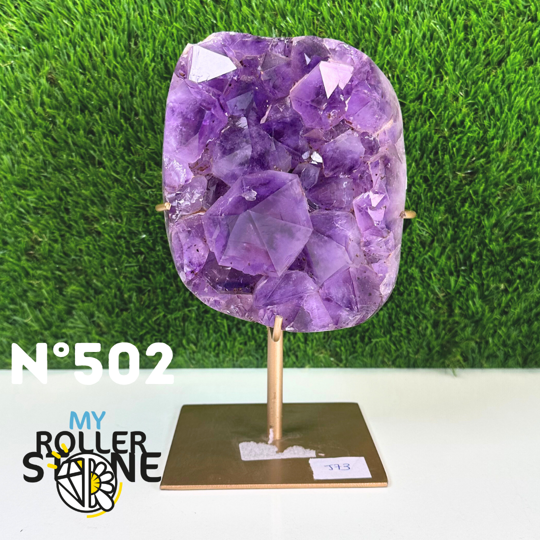 Géode Améthyste sur support métal #502