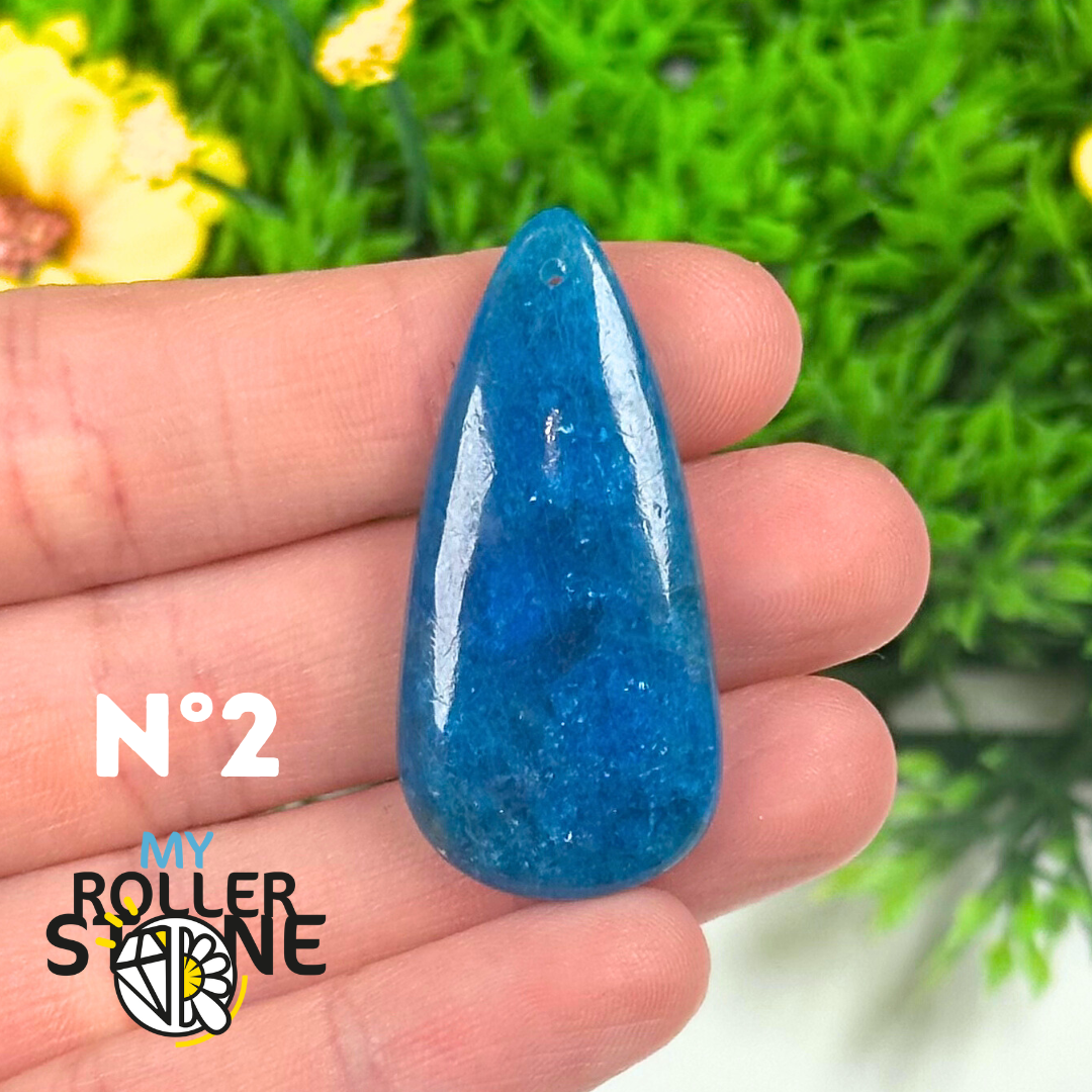 Pendentif Apatite bleue 5A