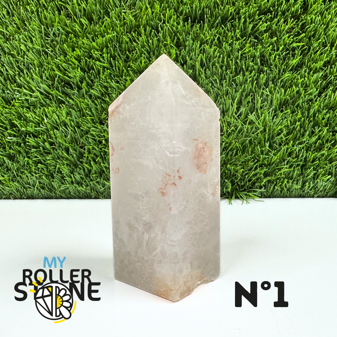 Pointes Pierre Rectangulaire Agate Fleur