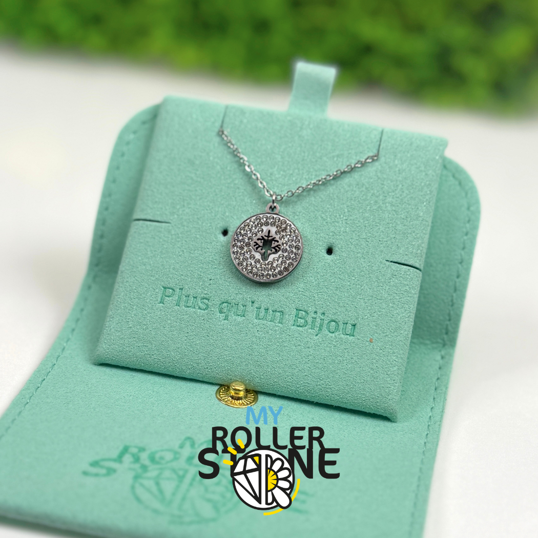 Collier Médaillon Arbre de Vie Strass