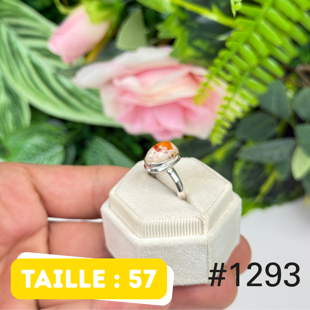 Bague argent 925 opale mexicaine #1293