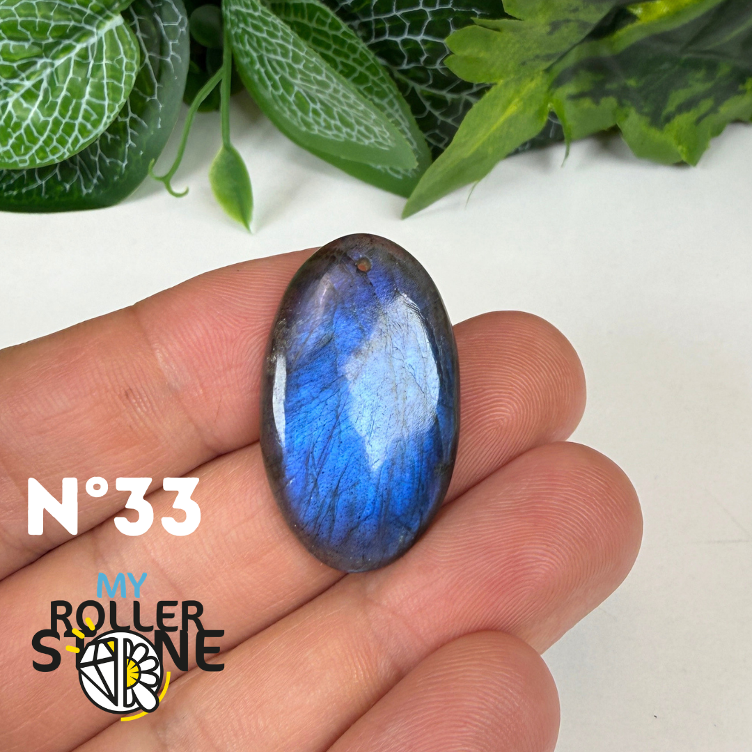 Pendentif Labradorite blue fire percé 5A