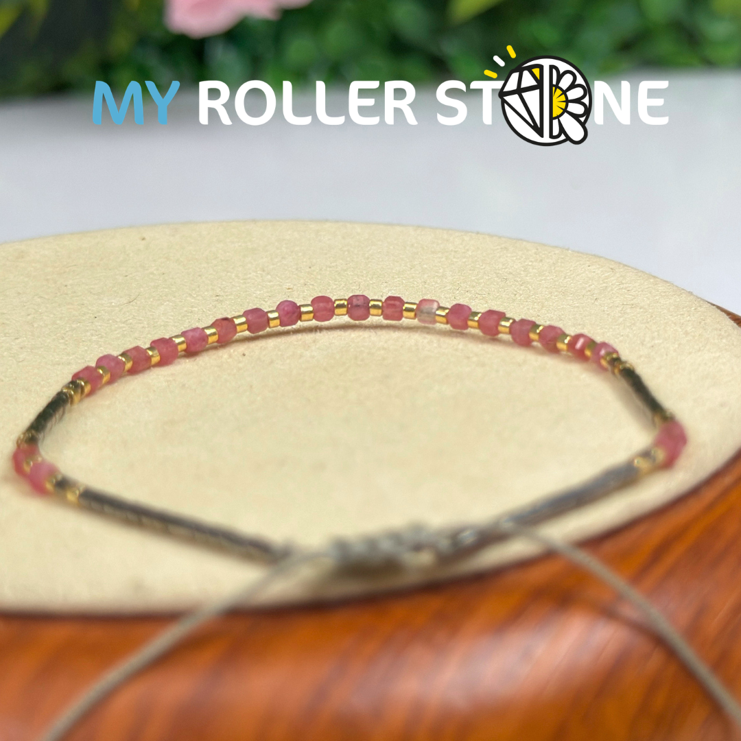 Bracelet  Rhodochrosite du Brésil