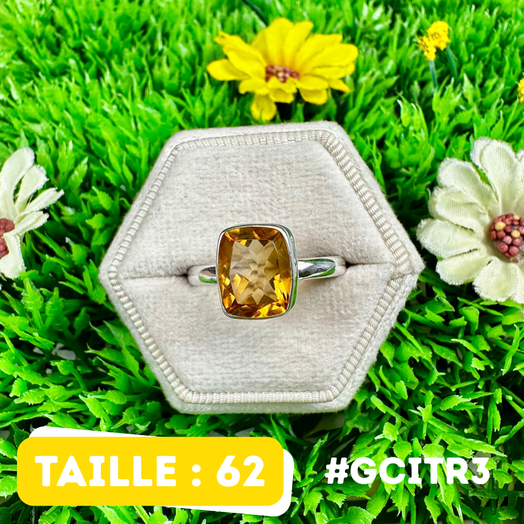 Bague Citrine Argent 925 #GCITR3