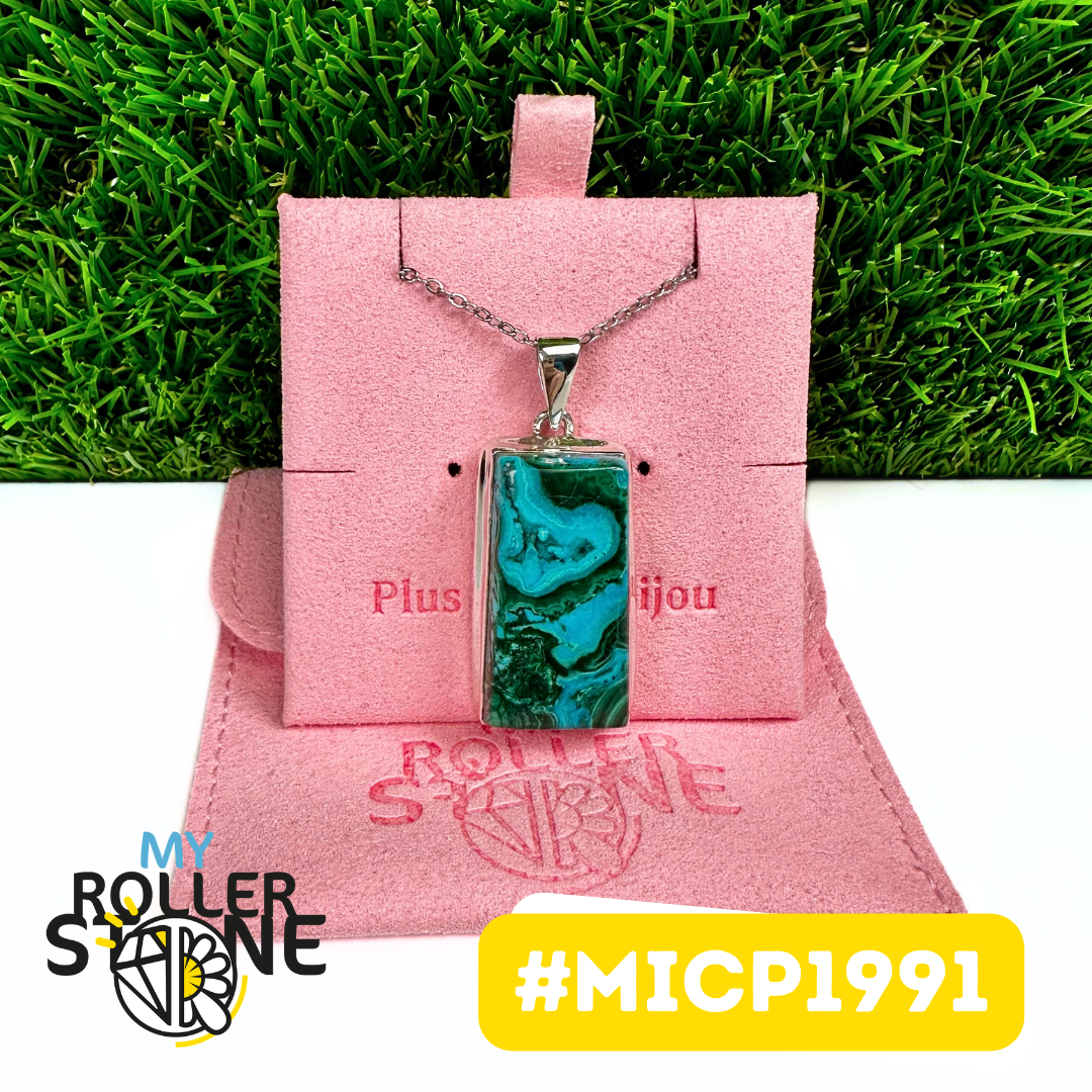 Pendentif Malachite Chrysocolle Argent 925 (MICP1991)