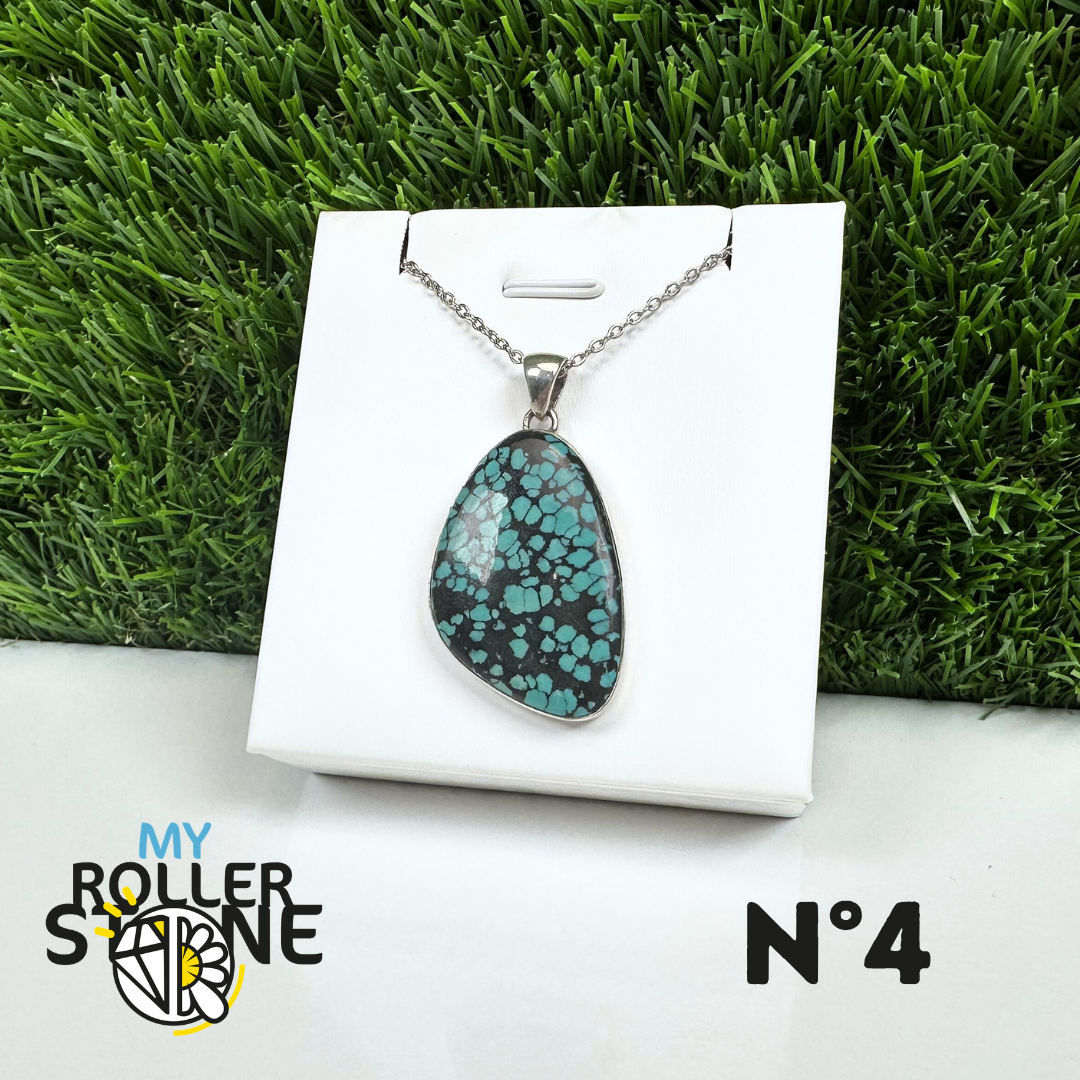 Pendentif Turquoise Tibétaine #4