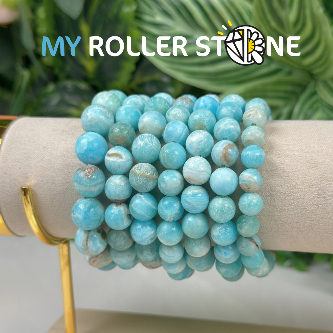 Bracelet en Aragonite bleue du Pakistan 🇵🇰