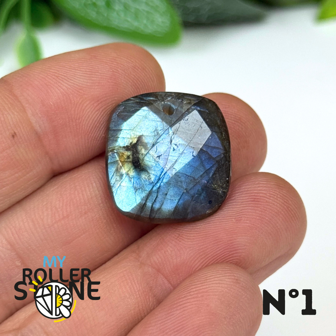 Pendentifs Labradorite Facettée Multi fire 5A