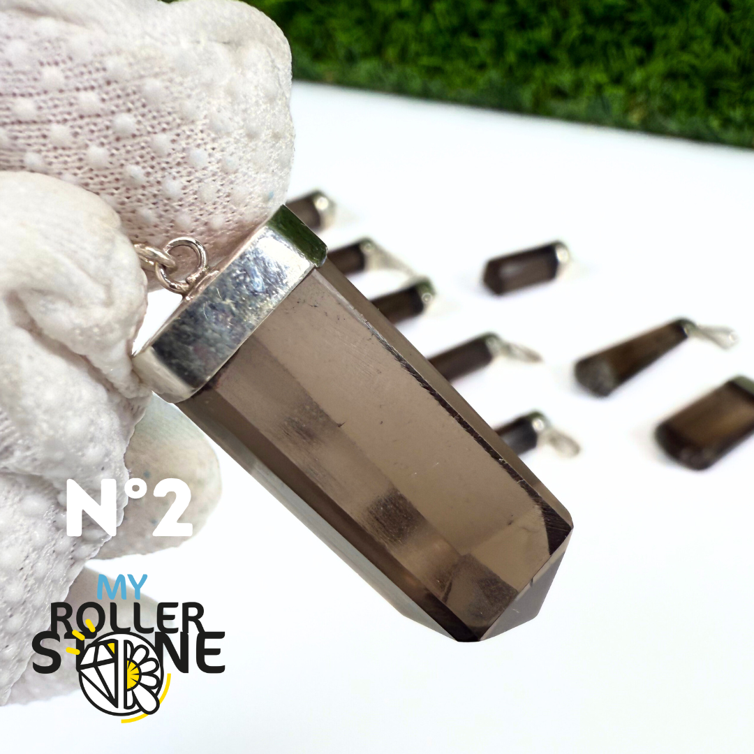 Pendentif Quartz fumé et Argent
