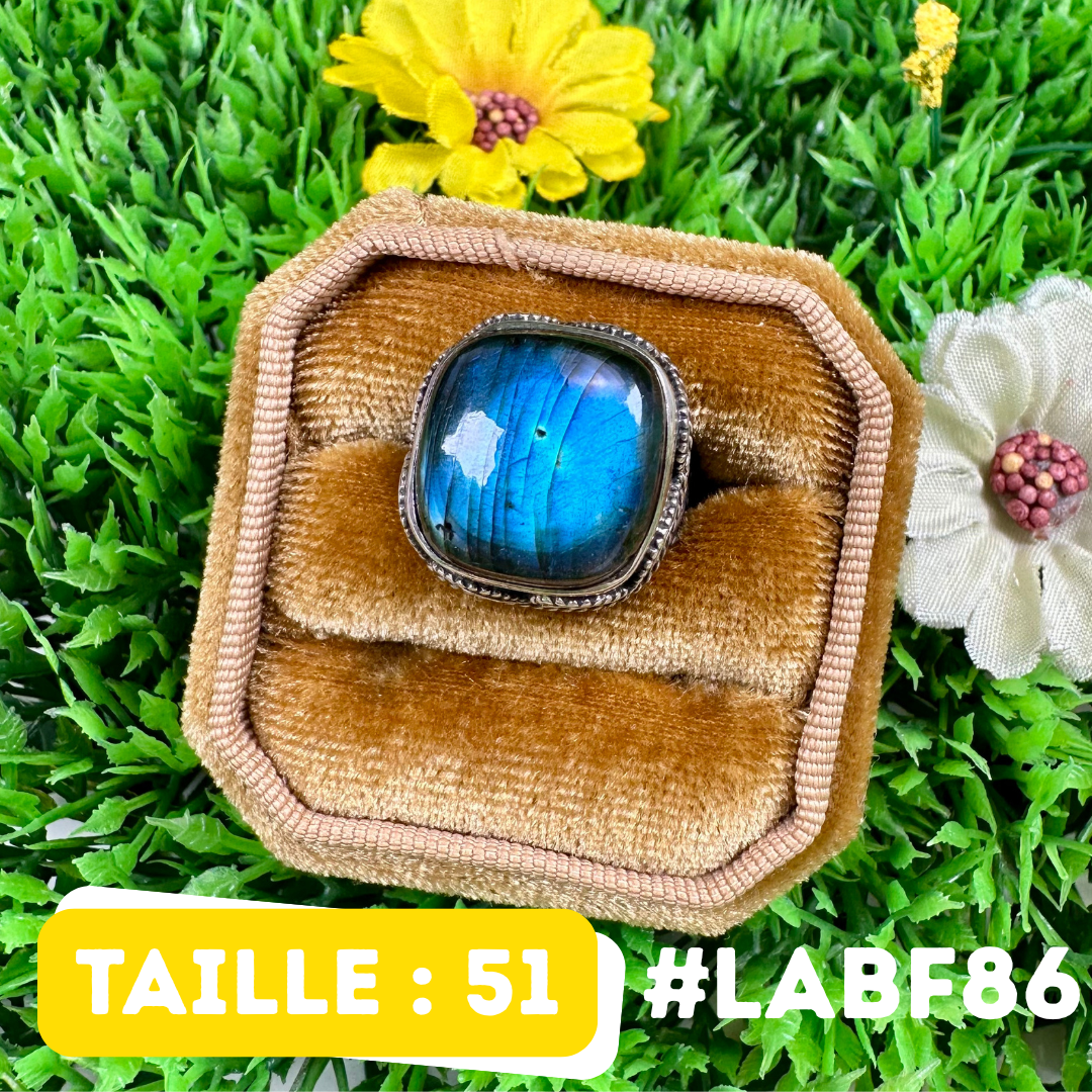 Bague Labradorite Bluefire #LABF86