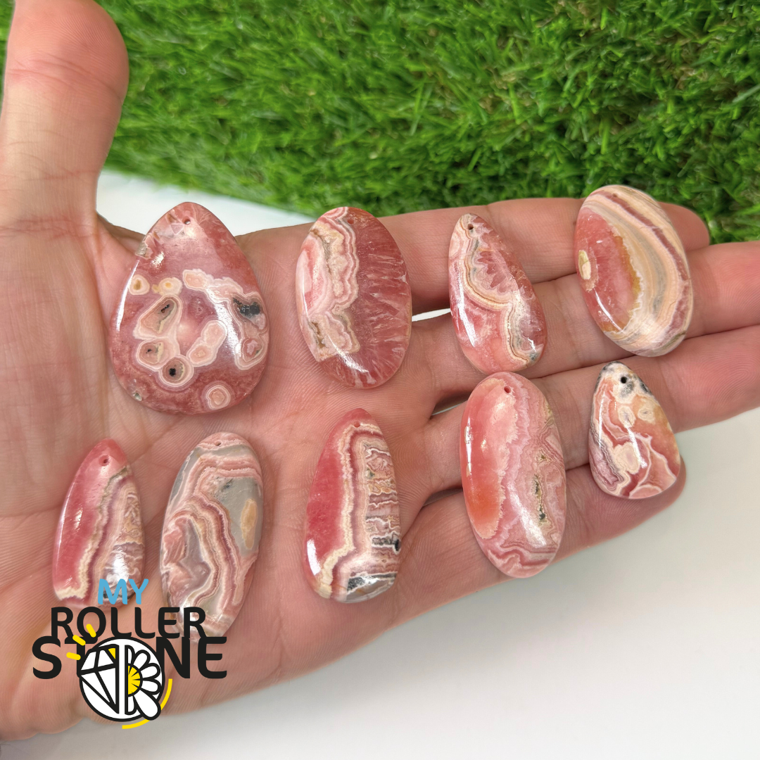 Pendentif Percé Rhodochrosite