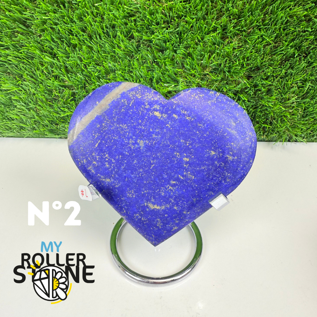 Coeur en Lapis Lazuli avec Support