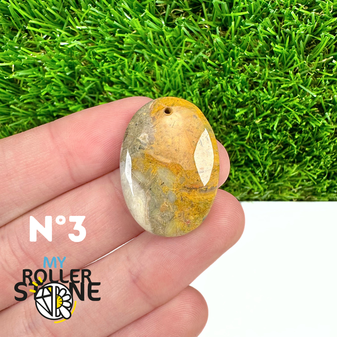 Pendentif Jaspe Bumblebee Néo 5A Percé