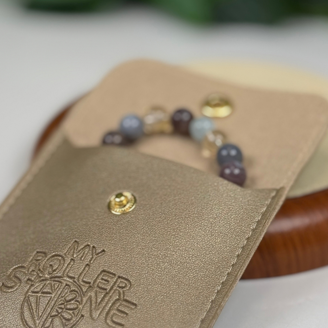 Bracelet Signe Lunaire Gémeaux – Agate du Botswana, Citrine & Aigue-marine