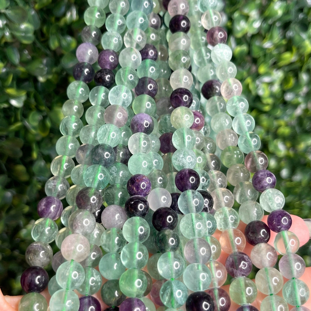 Perles naturelles vendue par 5 Fluorite Mixte