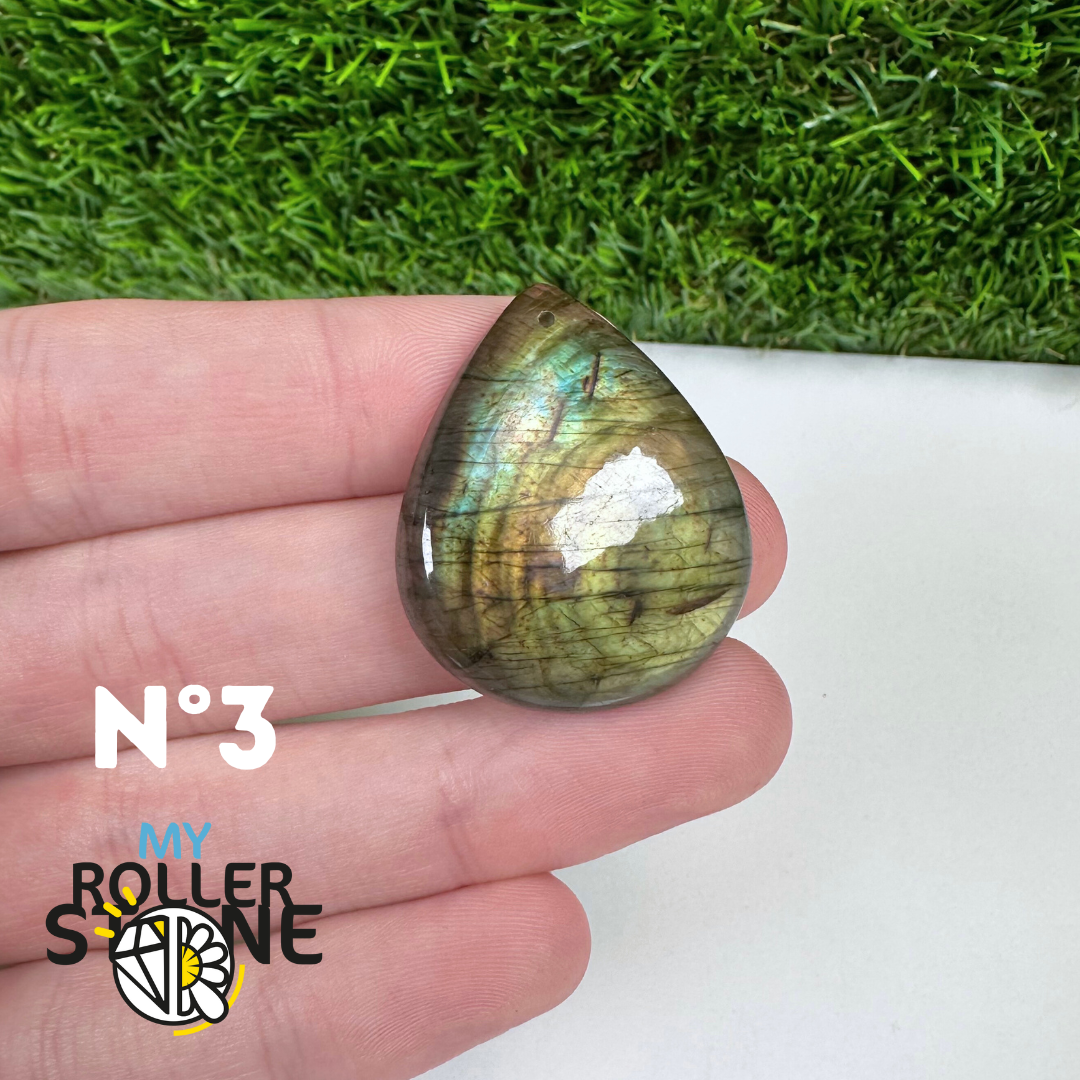 Pendentif Percé Labradorite Multi Fire 5A