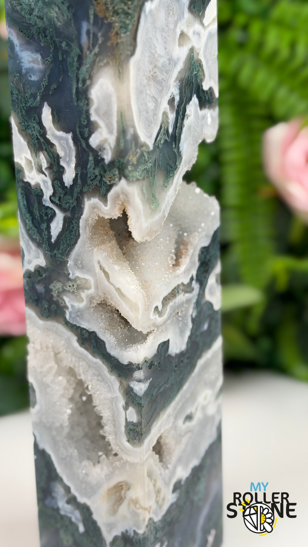 Grande Pointe Pierre en Agate Mousse