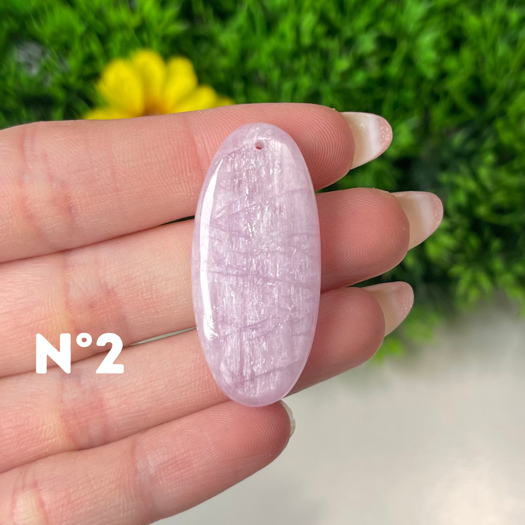 Pendentif Kunzite 5A percé