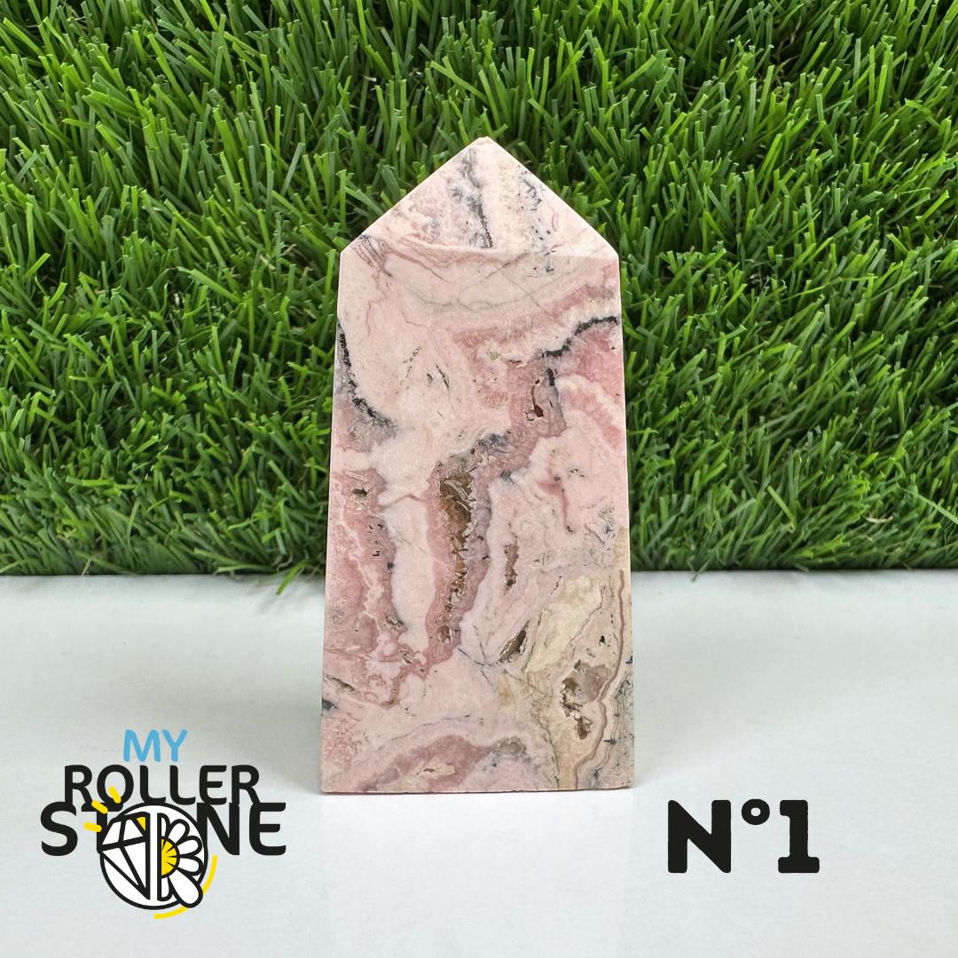 Pointes Pierre Rectangulaire Rhodochrosite