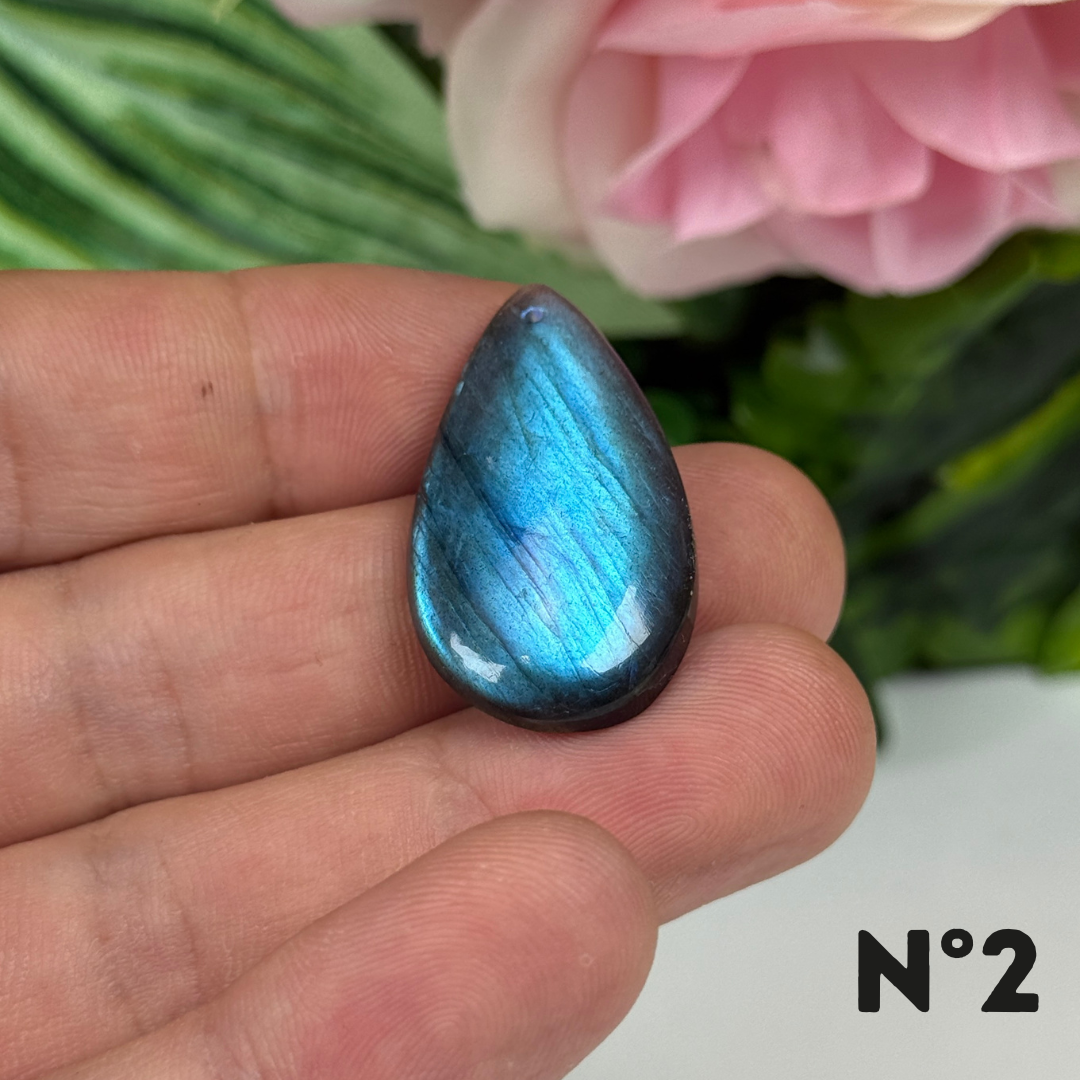 Pendentif Labradorite Blue fire percé 7A