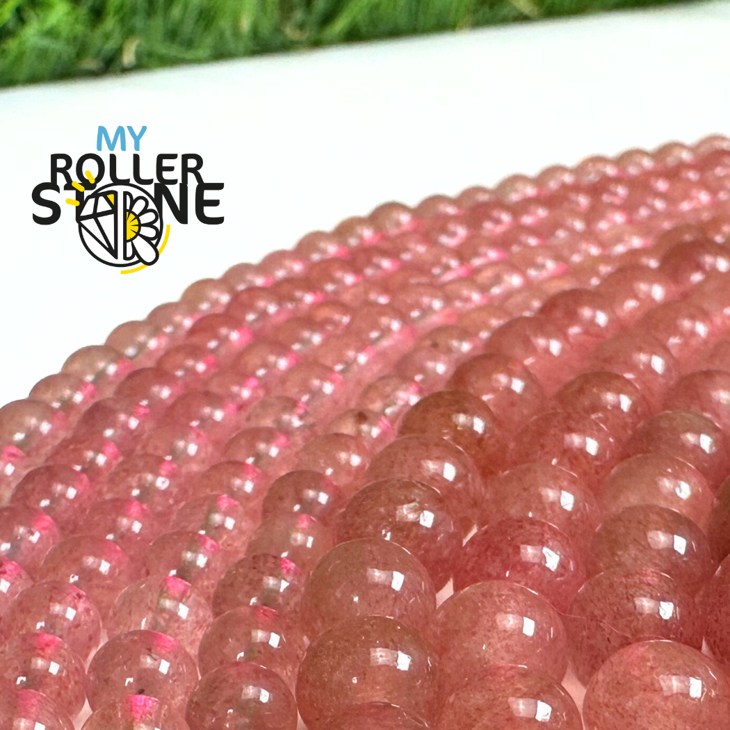 Perle Quartz Fraise Brésil 5A