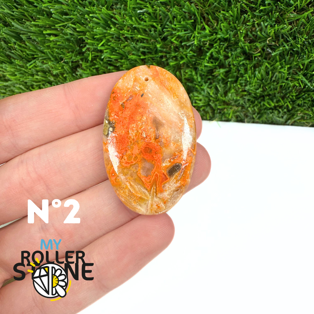 Pendentif Jaspe Bumblebee 5A Percé 5A