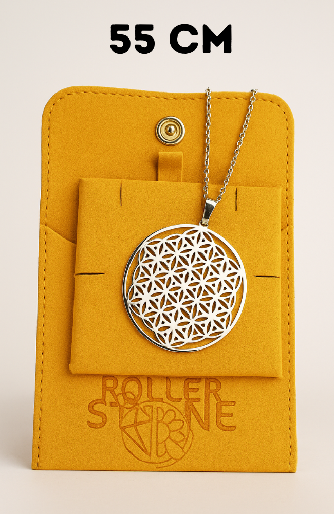 Box pendentif couleur argent - 55 cm (Chaîne +Bélière+Boite)