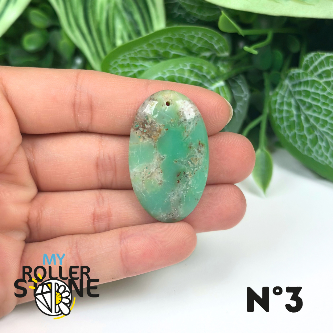 Pendentif Chrysoprase Percé