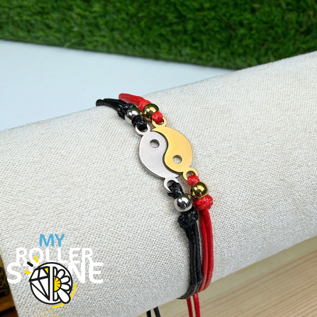 Bracelet Yin Yang Acier Inoxydable  (vendu par deux)