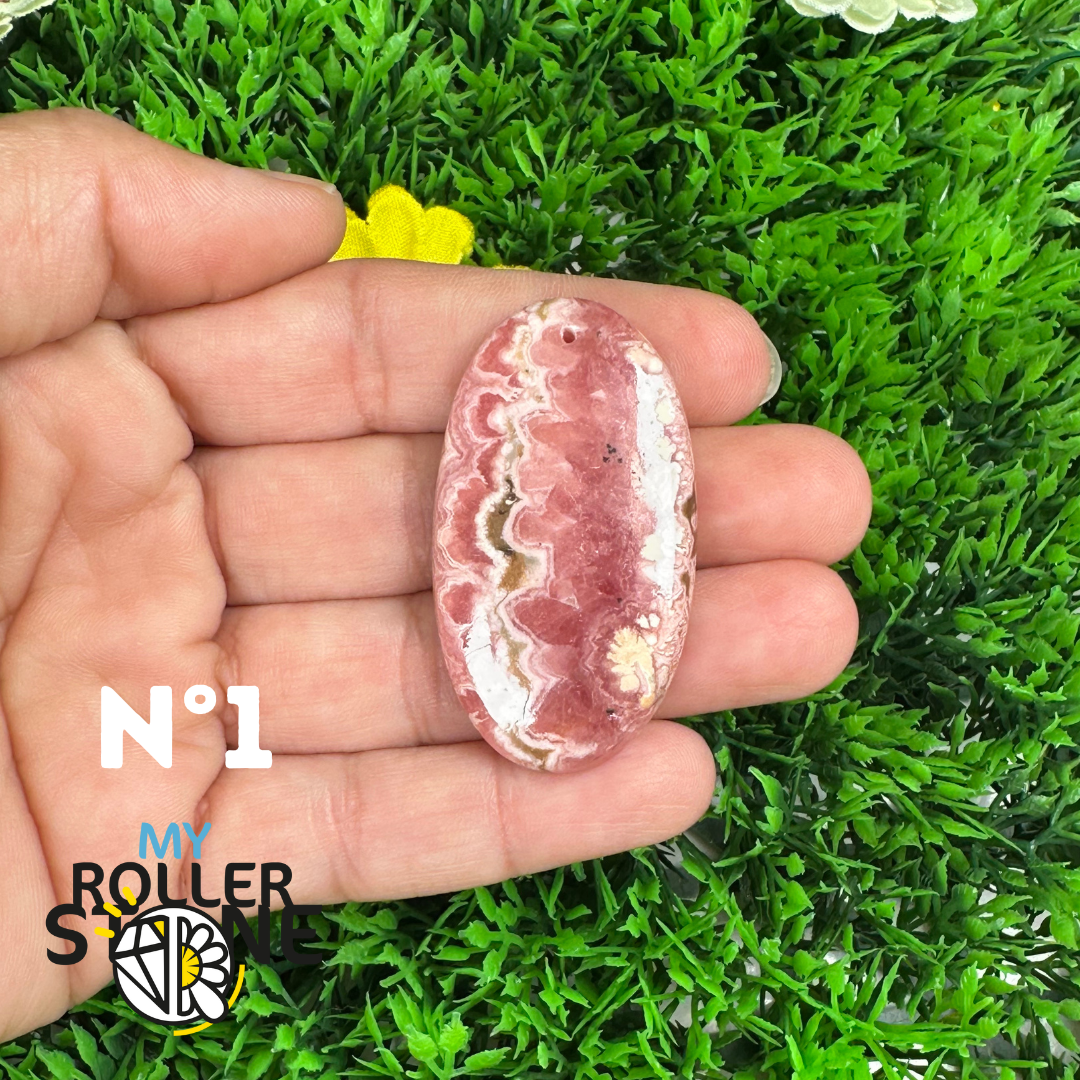 Pendentif Percé Rhodochrosite