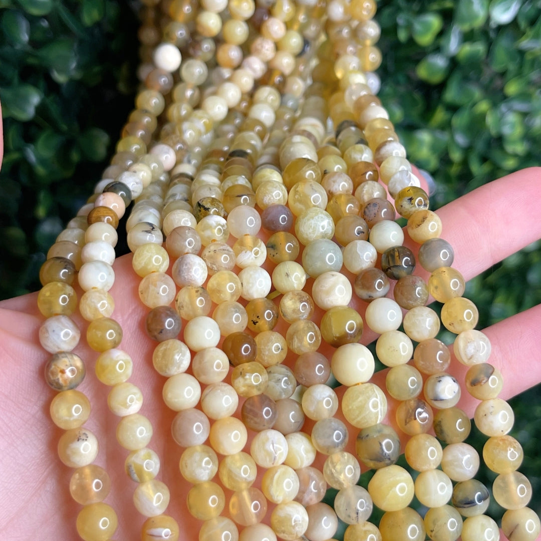 Perle Opale Jaune 6 MM