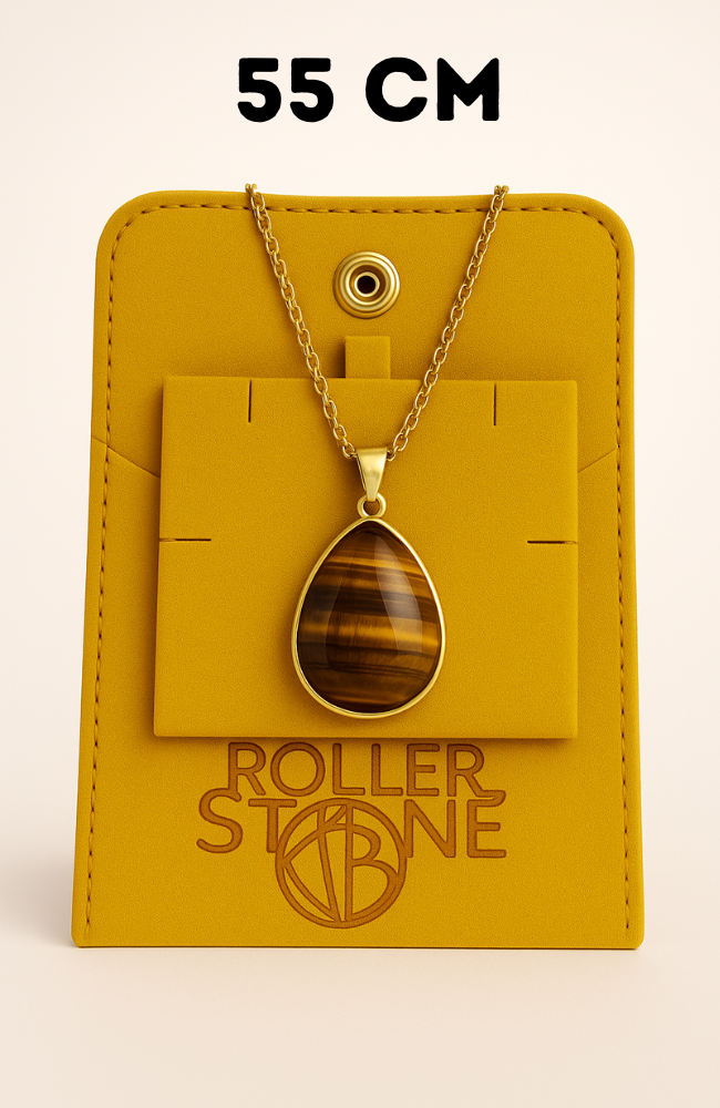 Box pendentif sertis couleur or - 55 cm (Chaîne +Bélière+Boite)