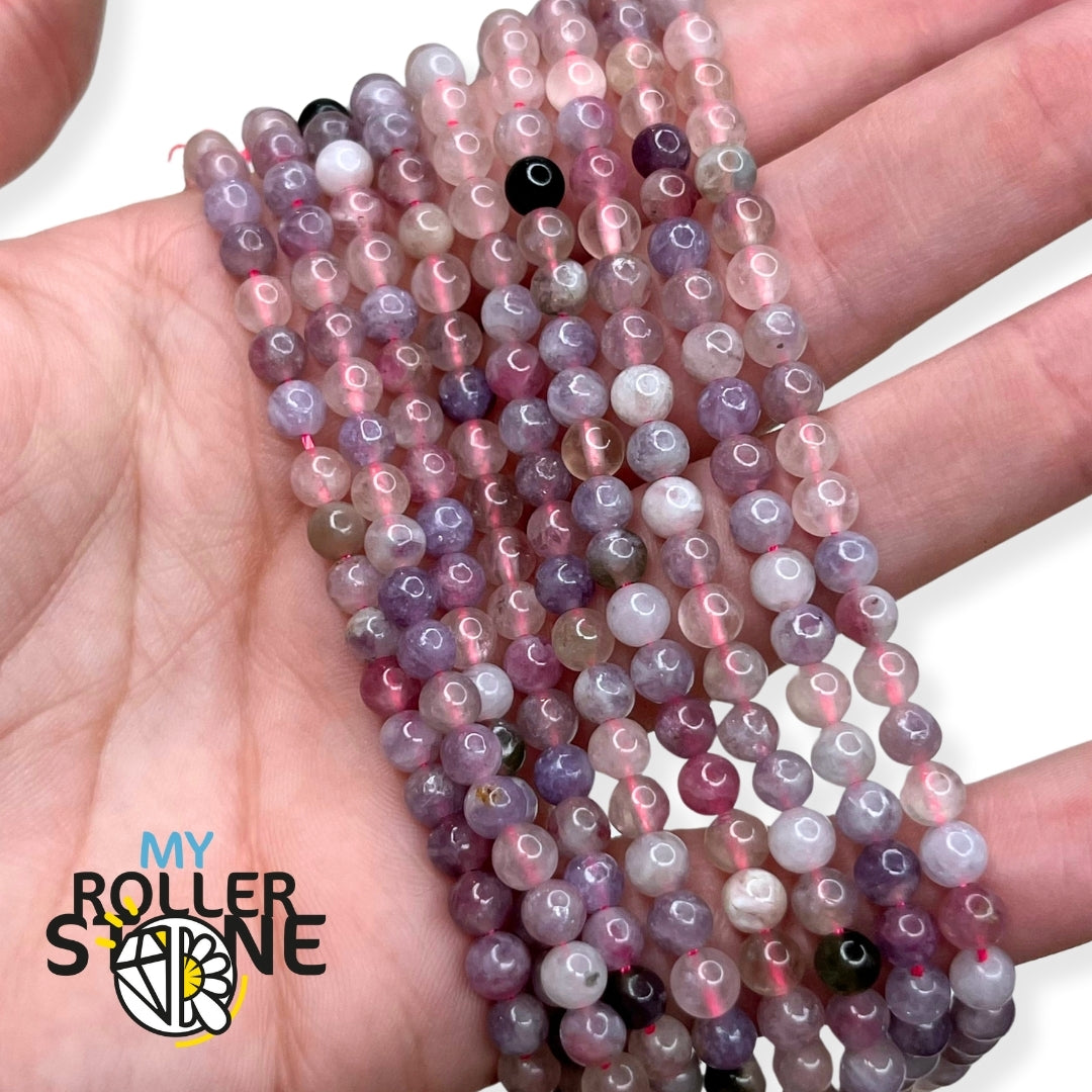 Perle tourmaline violette 4 MM