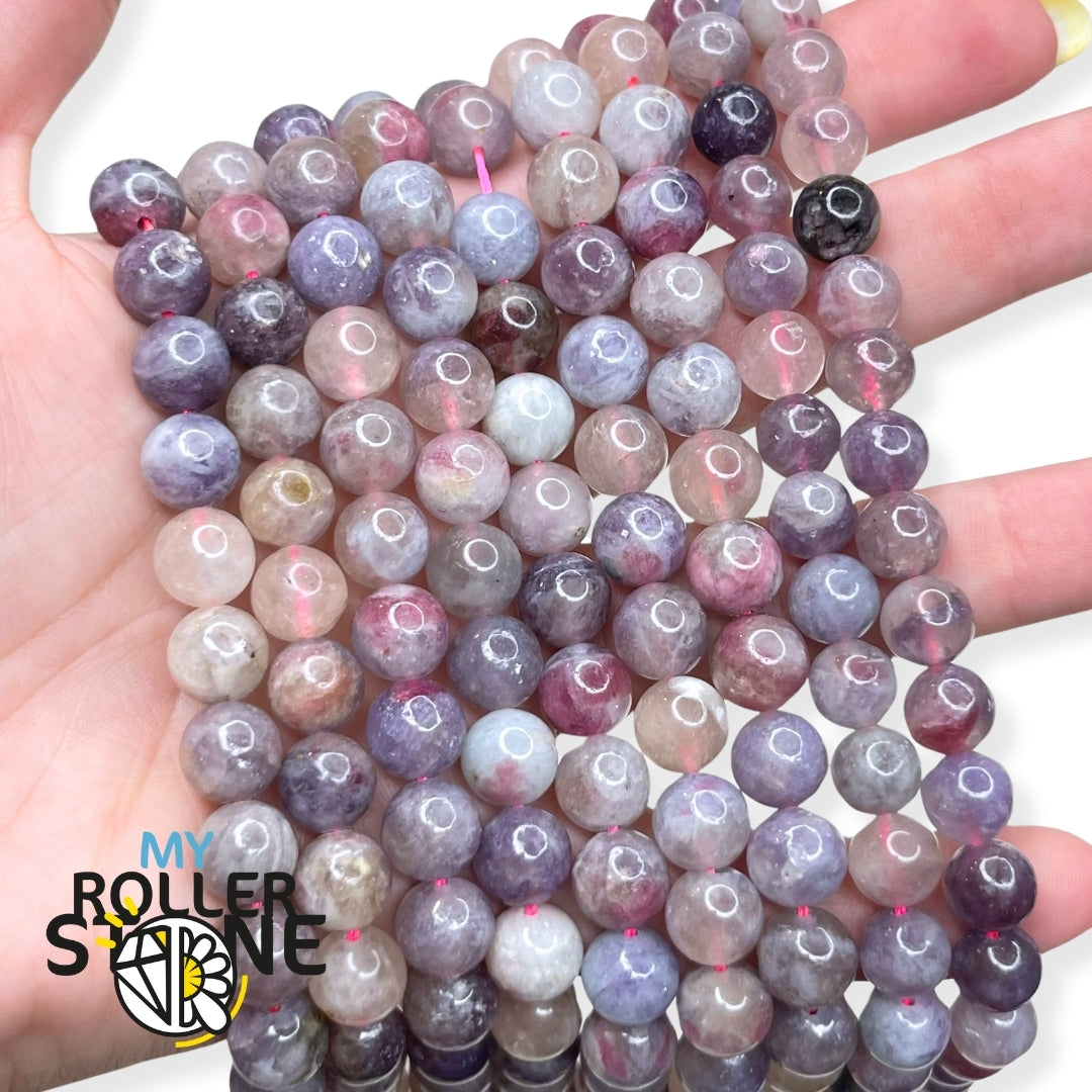 Perle tourmaline violette 8 MM