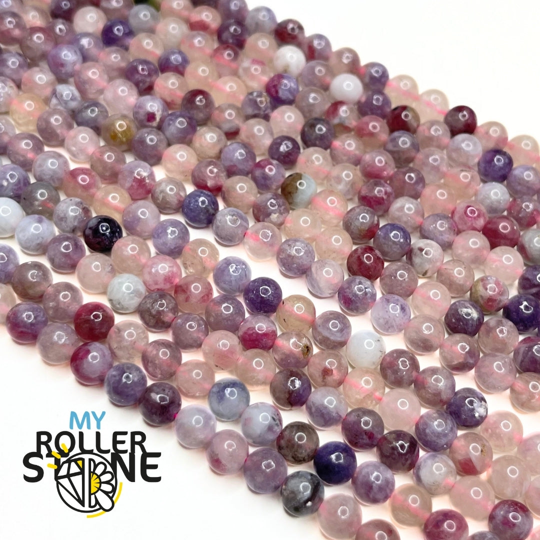 Perle tourmaline violette 8 MM