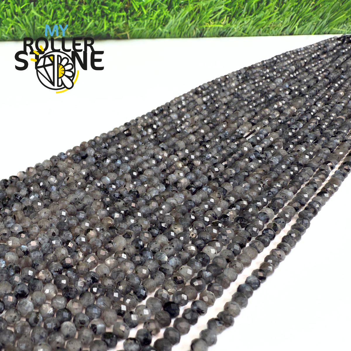 Perle facettée Labradorite Noire 3 et 4 MM