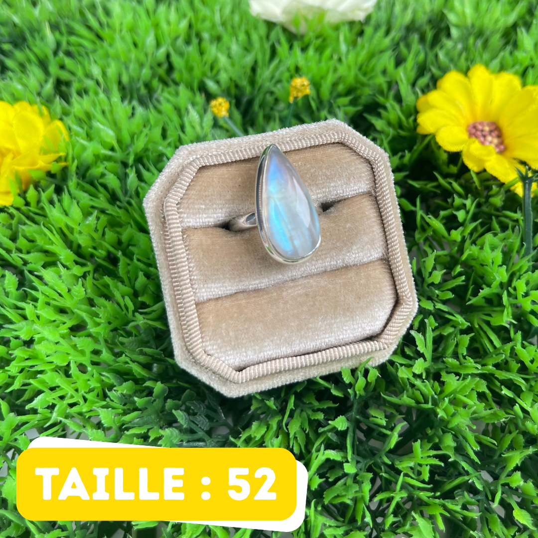 Bague Pierre de Lune Blue Fire #239